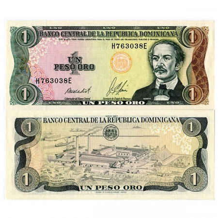 1987 * Billete República Dominicana 1 Peso Oro "JP Duarte" (p126a) SC