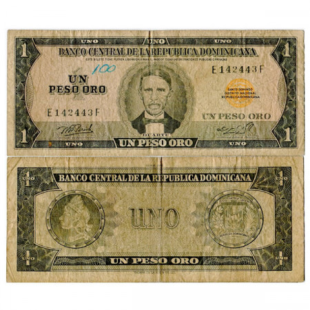 1976 * Billete República Dominicana 1 Peso Oro "JP Duarte" (p108a) BC