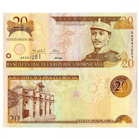 2000 * Billete República Dominicana 20 Pesos Oro "G Lúperon" (p160a) SC