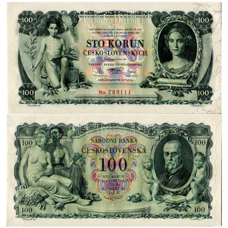 1931 * Billete Checoslovaquia 100 Korun "Liberty - Specimen" (p23s) SC