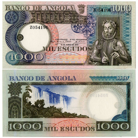 1973 * Billete Angola 1000 Escudos "Luís de Camoes" (p108) SC