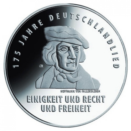 2016 * 20 Euro Plata ALEMANIA "175 Himno de Alemania" SC