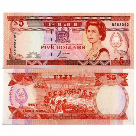 ND (1992) * Billete Fiji 5 Dollars "Elizabeth II" (p93a) SC