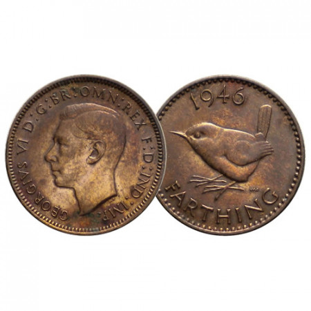 1946 * 1 Farthing Gran Bretaña "Jorge VI – Wren" (KM 843) SC