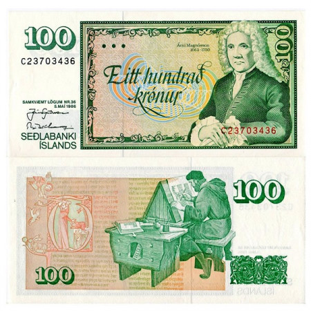 L.1986 (1994) * Billete Islandia 100 Kronur "A Magnússon" (p54a) SC