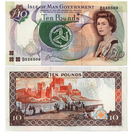 ND (1991) * Billete Isla de Man 10 Pounds "Elizabeth II" (p42) SC