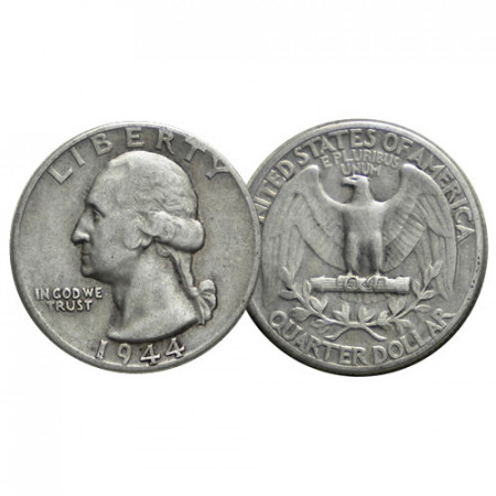 1944 (P) * Cuarto de Dólar (25 Cents) Plata Estados Unidos "Washington Quarter" (KM 164) MBC