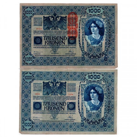 ND (1919 - old 1902) * Billete Austria 1000 Kronen "Deutschosterreich" (p59) MBC