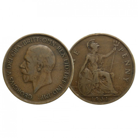 1931 * 1 Penny Gran Bretaña "Jorge V - Britannia Sentada" (KM 838) MBC