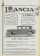 1928 * Anuncio Original "Lancia - Lambda Lungo E Corto" en Passepartout