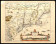 1960ca * Cartel  Original "NOVI BELGII -  Airlines Mappa Souvenir Riproduzione del 1684" Países Bajos (B)