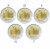 2010 * 2 euro ALEMANIA Presidencia de Bremen  5 monedas