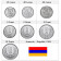 1994 * Serie 7 monedas Armenia República