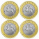 2012 * Set 4 monedas de 2 litai Lituania Provincias