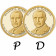 2014 * 2 x 1 Dólar Estados Unidos "Warren G. Harding - 29th" P+D