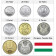 Años Mixto * Serie 8 monedas Hungría República Popular