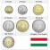 Años Mixto * Serie 7 monedas Hungría Segunda República