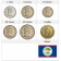 Años Mixto * Serie 6 Monedas Belice "Dollar" XF-UNC