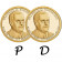 2014 * 2 x 1 Dólar Estados Unidos "Franklin D. Roosevelt - 32nd" P+D