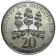 1977 * 20 Cents Jamaica "Mahoe" (KM 73) PROOF