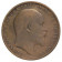 1907 * 1 Penny Gran Bretaña "Eduardo VII - Britannia Sentada" (KM 794.2) RC