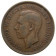 1939 * 1 Penny Gran Bretaña "Jorge VI - Britannia Sentada" (KM 845) MBC