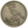 1971 * 25 Rupiah Indonesia "Victoria Crowned Pigeon" (KM 37) MBC