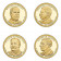 2013 * Lote 4 x 1 Dólar Estados Unidos "Serie de Presidentes 25-28th" UNC