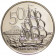 1984 * 50 Cents Nueva Zelanda "HMS Endeavour" (KM 37.1) PROOF