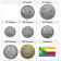 Años Mixto * Serie 7 monedas Comoras