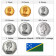 Años Mixto * Serie 7 monedas Islas Salomón