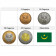 Años Mixto * Serie 4 monedas Mauritania