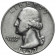 1952 D * Cuarto de Dólar (25 Cents) Plata Estados Unidos "Washington Quarter" (KM 164) MBC