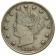 1883 * 5 Cents Estados Unidos "Liberty Nickel" (KM 112) MBC+