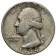 1954 (P) * Cuarto de Dólar (25 Cents) Plata Estados Unidos "Washington Quarter" (KM 164) BC