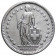 1945 B * 2 Francs Plata Suiza "Standing Helvetia" (KM 21) EBC