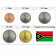 2015 * Serie 5 Monedas Vanuatu "Nuevo Diseño" UNC