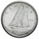 1965 * Dime Dollar (10 Cents) Plata Canadá "Isabel II – Bluenose Sailing" (KM 61) SC