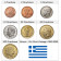 1985-00 * Serie 7 Monedas Grecia "Pre-Euro - Drachmes" UNC